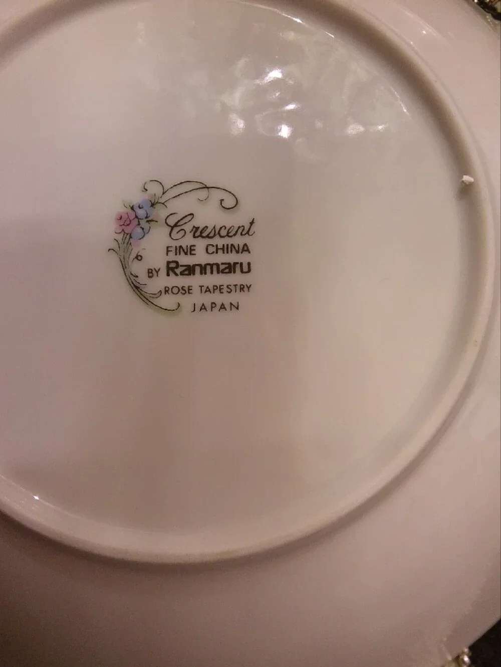 Floral Porcelain Serving Bowl – Pink & Yellow Rose Pattern